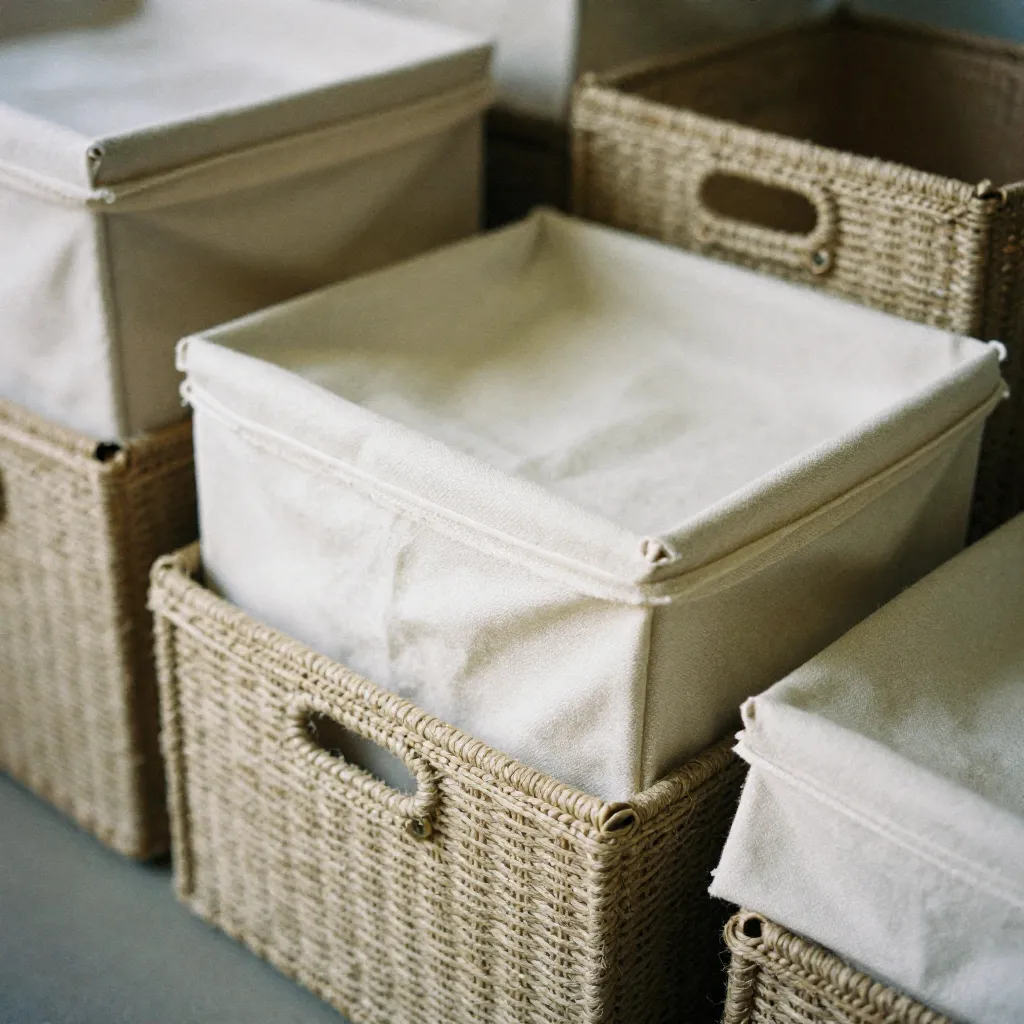 Jute fiber storage box
